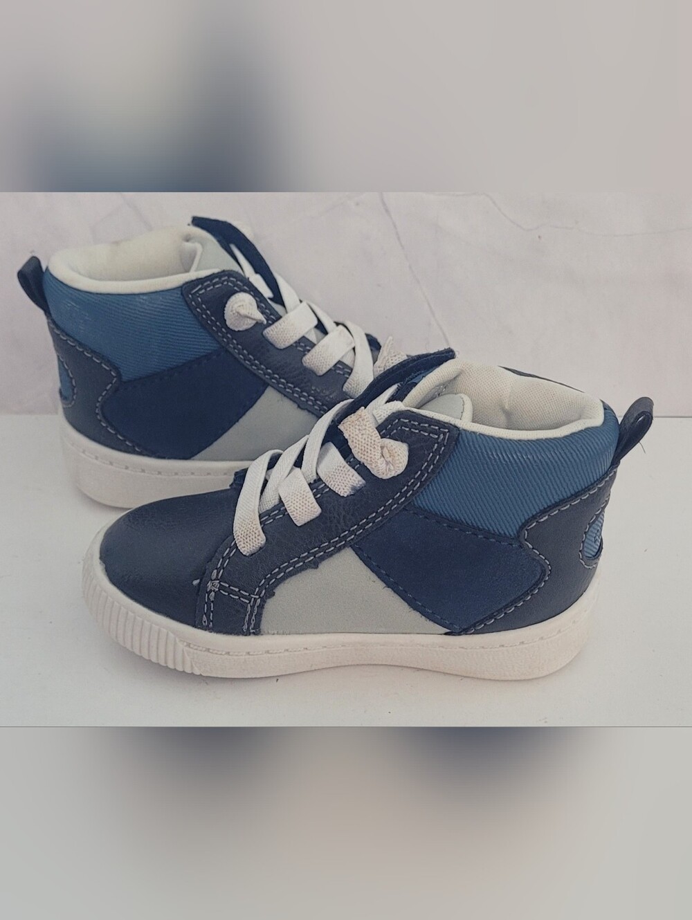 Carter's Navy and Light Gray High-Top Sneakers for Kids